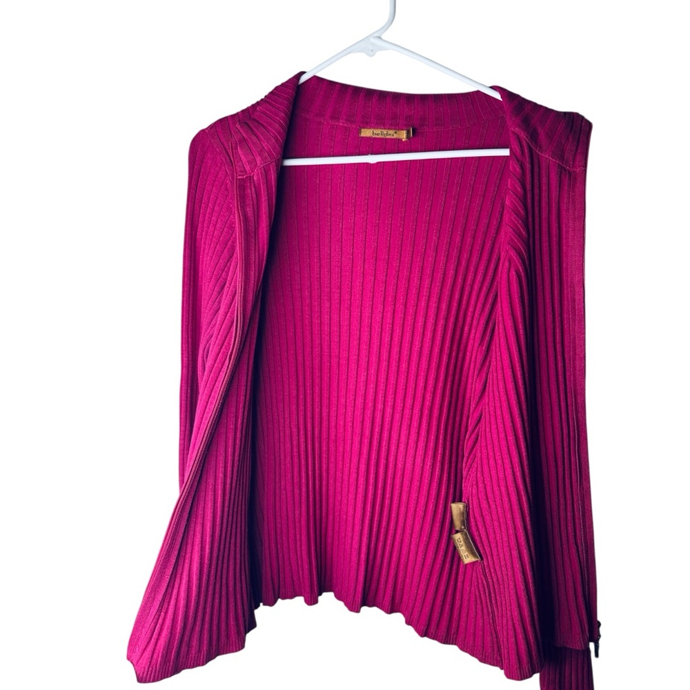 Belldini Fuchsia Ribbed sweater - Picture 2 of 7